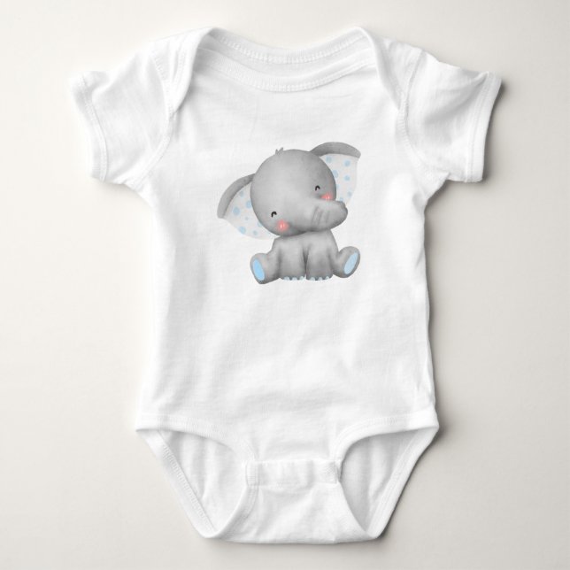 Bedårande akvarellbebis elefant t shirt (Framsida)