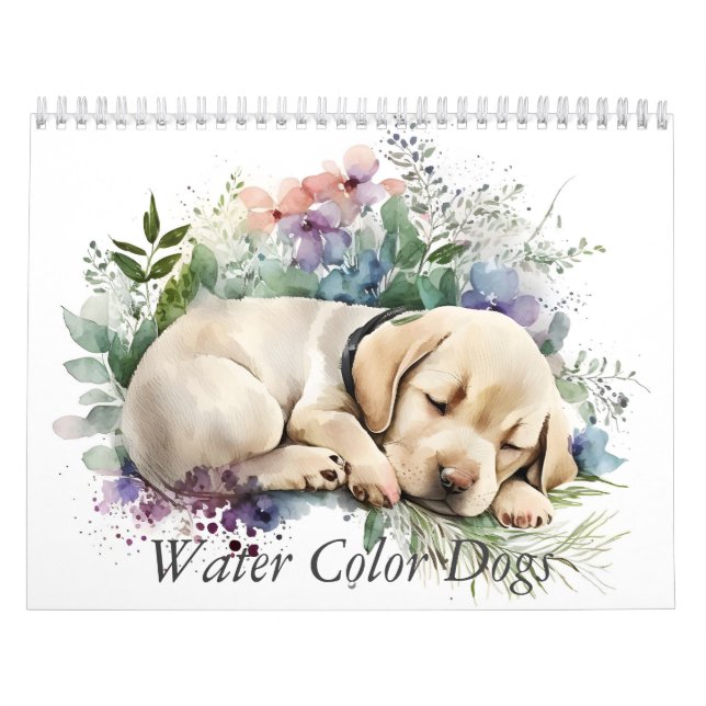 Bedårande akvarellhund kalender (Omslag)