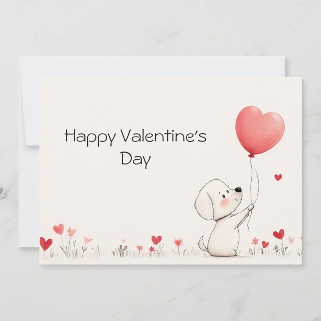Bedårande Alla hjärtans dags-kort ❤️🎈 Kort (Framsida)