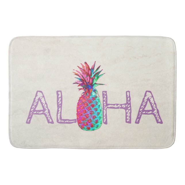 Bedårande Aloha Hawaiiansk Ananas Badrumsmatta (Framsidan)