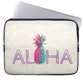 Bedårande Aloha Hawaiiansk Ananas Laptop Fodral