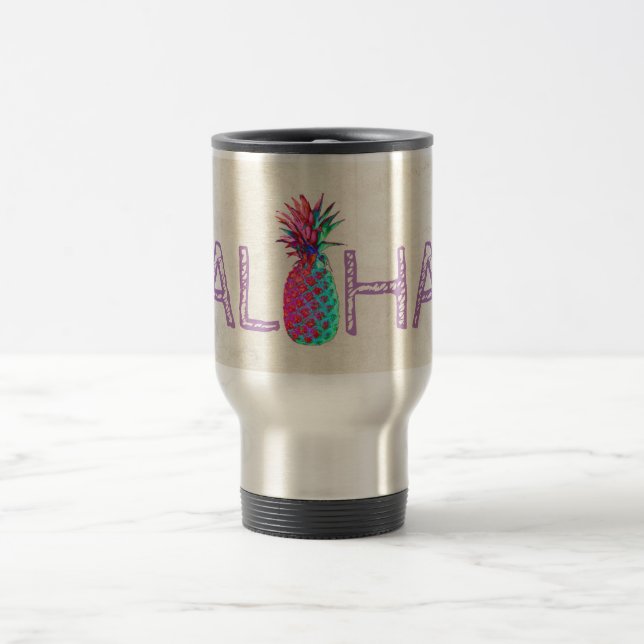 Bedårande Aloha Hawaiiansk Ananas Resemugg (Center)