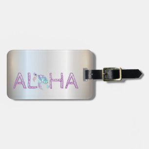 Bedårande Aloha Hawaiiansk Glitter Sköldpadda, Sil Bagagebricka