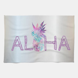 Bedårande Aloha Hawaiisk Ananas, Silver Kökshandduk