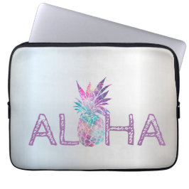 Bedårande Aloha Hawaiisk Ananas, Silver Laptop Fodral
