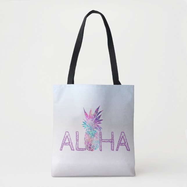 Bedårande Aloha Hawaiisk Ananas, Silver Tygkasse (Framsida)