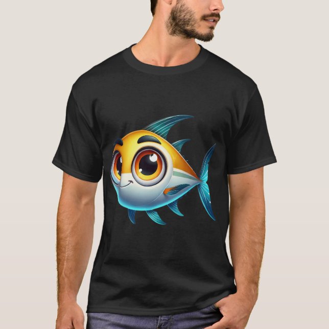Bedårande Amberjack Fisk T Shirt (Framsida)