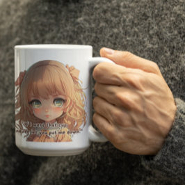 Bedårande Anime Flicka Kaffemugg