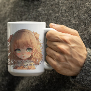 Bedårande Anime Flicka Kaffemugg