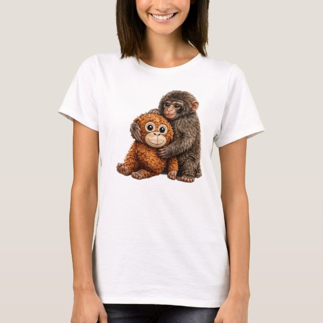 Bedårande apkonst PNG T Shirt (Framsida)