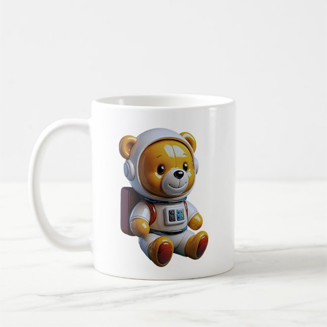 Bedårande Astronaut Björn Kaffemugg (Vänster)