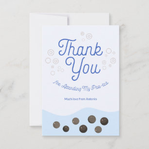 Bedårande Axolotl Blå Boba Te Par-tea Barn Tack Kort