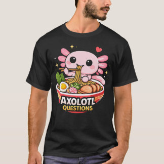 Bedårande Axolotl som äter nudlar T Shirt