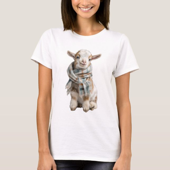 Bedårande babbock som bär rutig halsduk t shirt (Framsida)