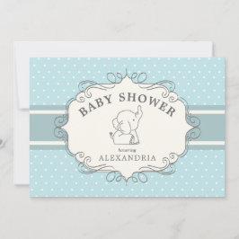 Bedårande baby elefant | Baby Shower-inbjudan Inbjudningar