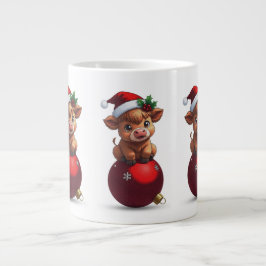 bedårande baby highland ko sittande jumbo mugg