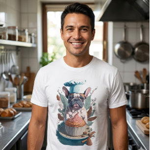 Bedårande Bagande Hund Konditor Manlig Grafik T Shirt