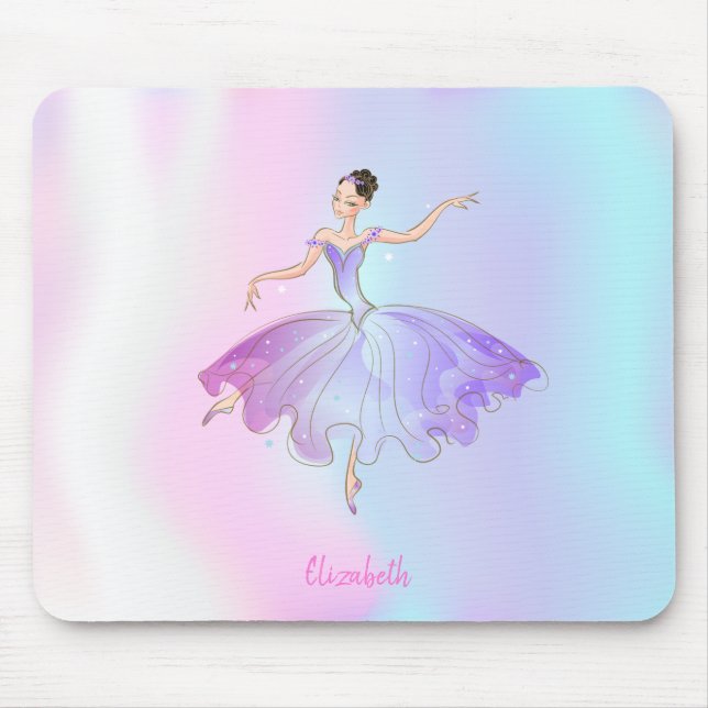 Bedårande ballerina holografisk musmatta (Framsidan)