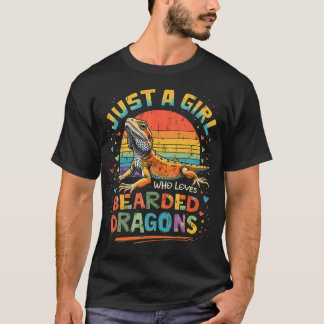Bedårande bara en tjej som älskar skäggagamer t shirt