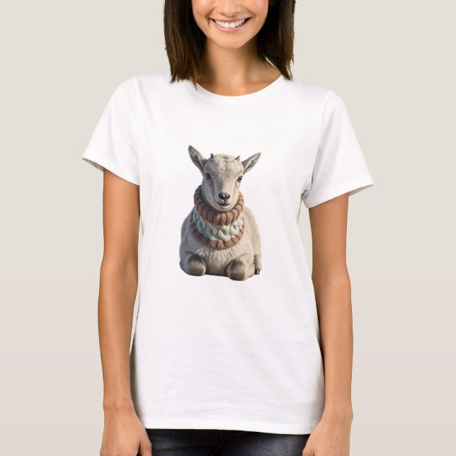 Bedårande barnkulla iklädd stickad oändlighetsscar t shirt (Framsida)