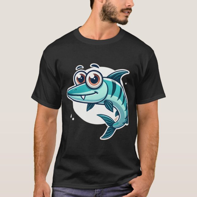 Bedårande Barracudafisk T Shirt (Framsida)