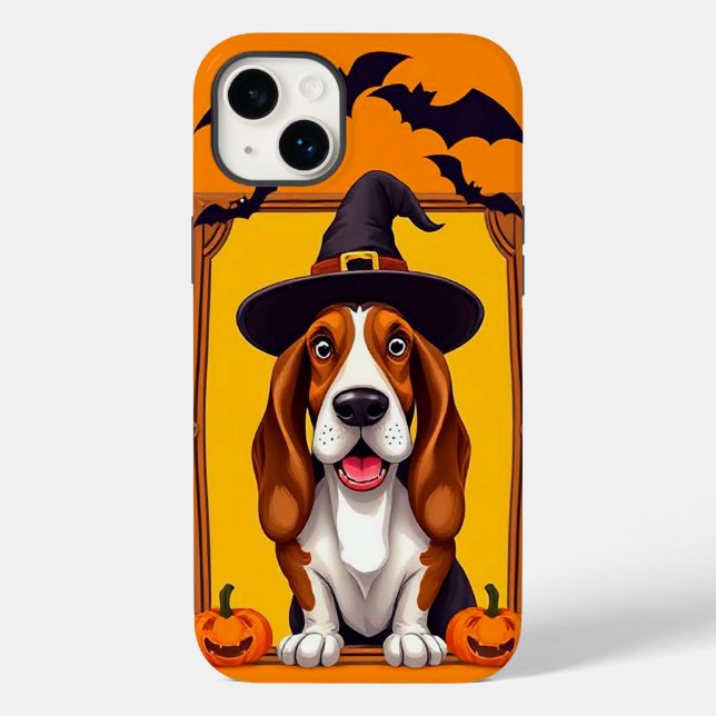 Bedårande Basset Hound Halloween 🎃🐾 Kusligt Gull (Baksida)