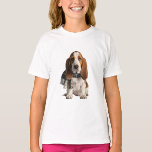 Bedårande Basset Hound i Karo för Barn T Shirt