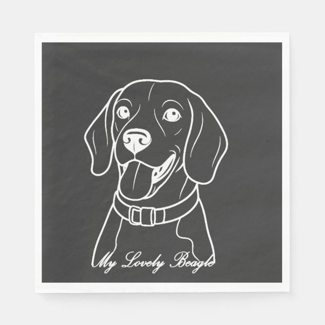 Bedårande Beagle Pappersservett (Framsidan)
