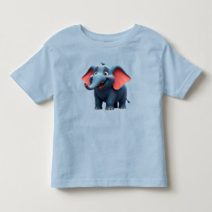 Bedårande Bebis Elefant Tecknad Film T Shirt