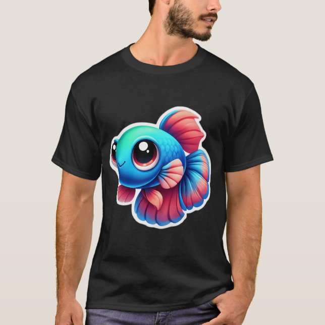 Bedårande Betta-fisk T Shirt (Framsida)