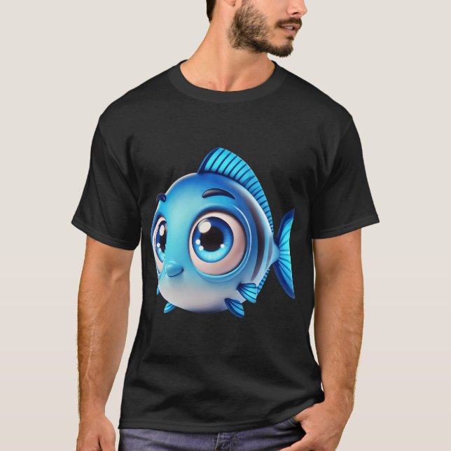 Bedårande blåfisk t shirt (Framsida)