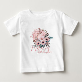 Bedårande blomsterpumpa höst litet flickebarn Vit  T Shirt