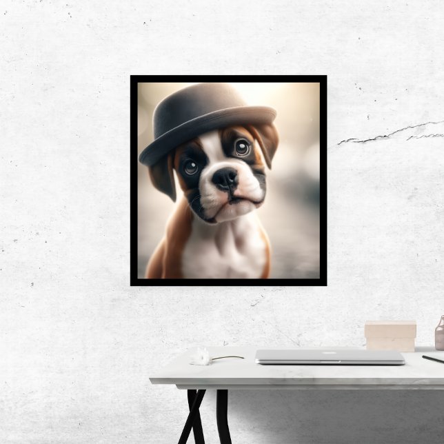 Bedårande Boxer Hund Canvastryck (Skapare uppladdad)