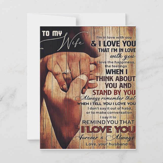 Bedårande brev till fru, underbart present, inbjudningar (Framsida)