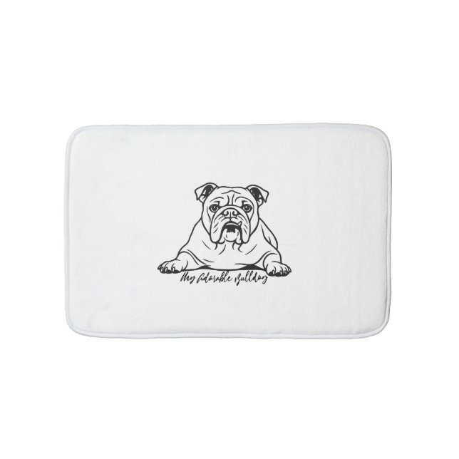 Bedårande Bulldog Badrumsmatta (Framsidan)