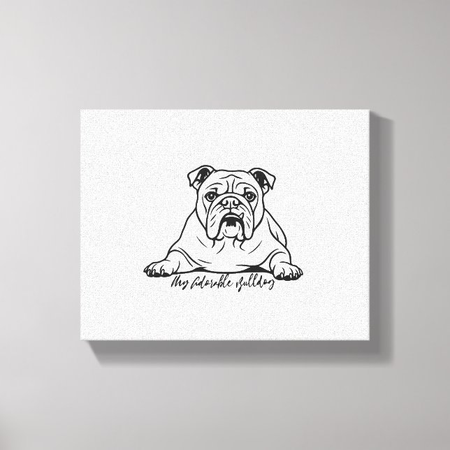 Bedårande Bulldog Canvastryck (Framsida)