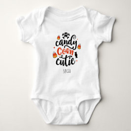 Bedårande "Candy Corn Cutie" Monogramnamn T Shirt