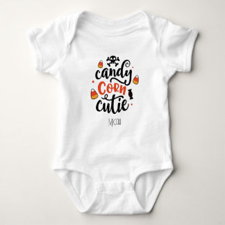 Bedårande "Candy Corn Cutie" Monogramnamn T Shirt