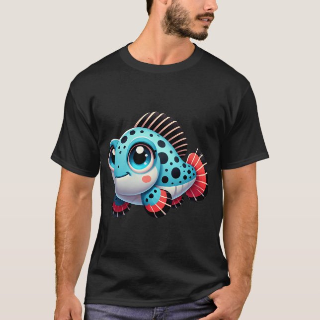 Bedårande Coelacanth-fisk T Shirt (Framsida)