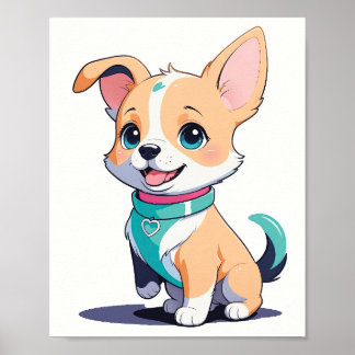 Bedårande Corgi-valp - Söt Nursery Väggkonst