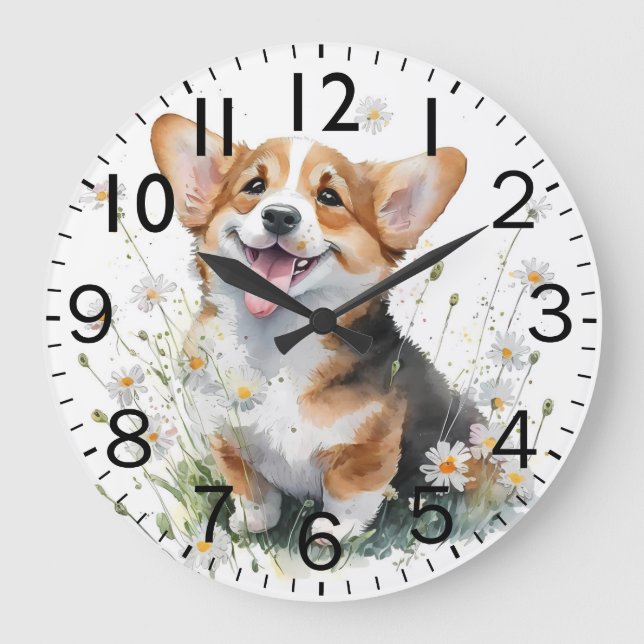 Bedårande Corgi-valp Stor Klocka (Framsida)