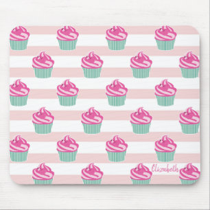 Bedårande Cupcakes, Ränder -Personlig Musmatta