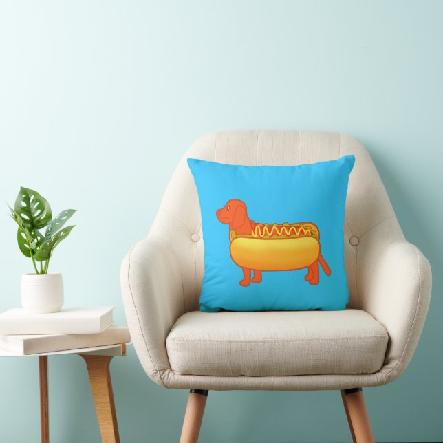 Bedårande Dachshund Korv Kudde (Stol)