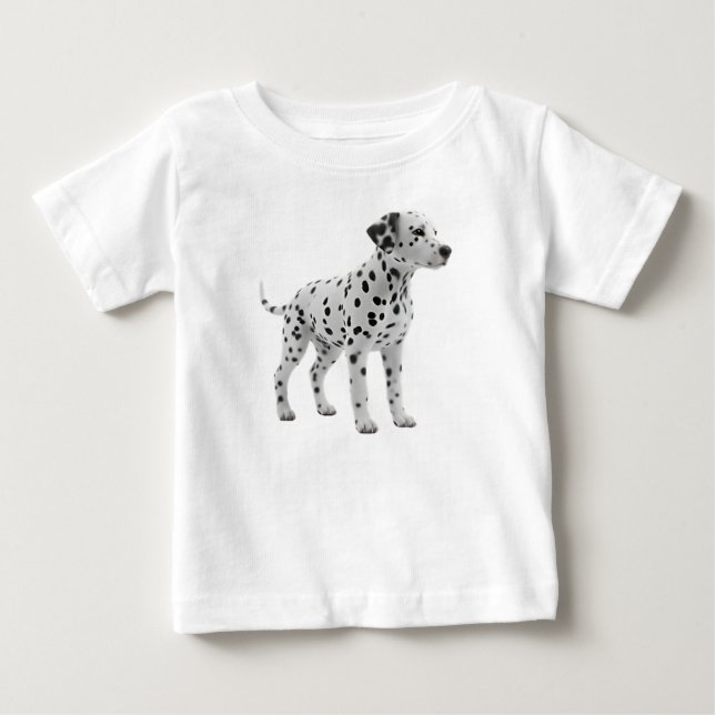 Bedårande dalmatiner-valp som står isolerad t shirt (Framsida)