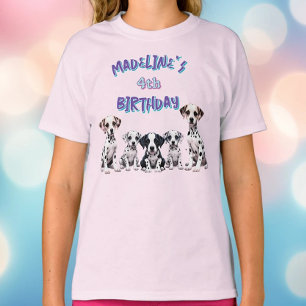Bedårande dalmatiner-valpar flickas födelsedag t shirt