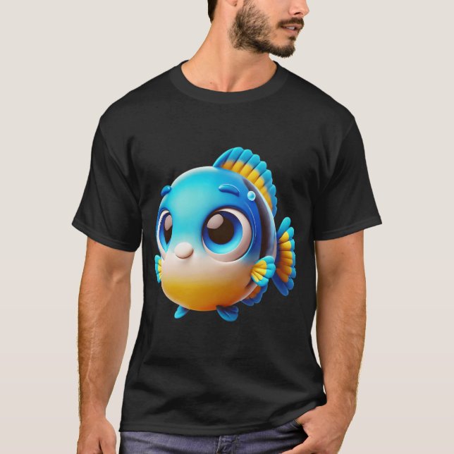 Bedårande Damselfisk T Shirt (Framsida)