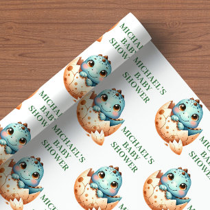 Bedårande Dinobebis Kläckning Snart Baby Shower Pr Presentpapper