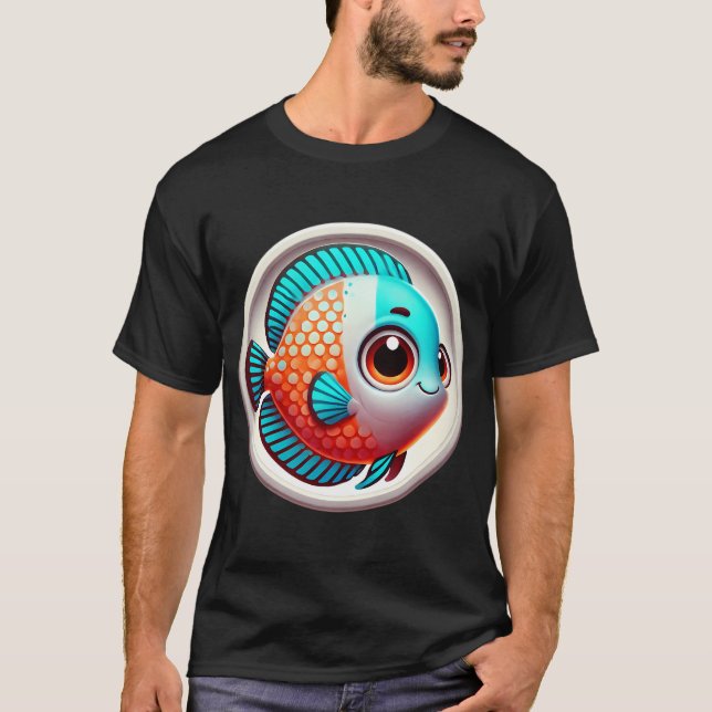 Bedårande Discusfisk T Shirt (Framsida)