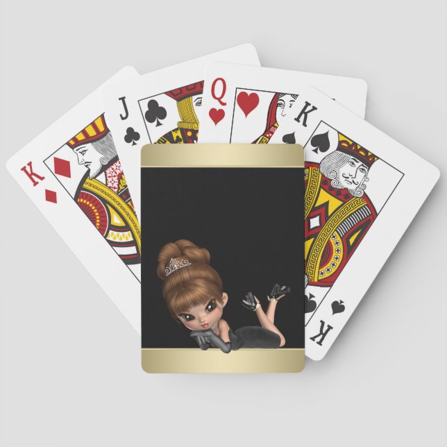 Bedårande diva prinsessa casinokort (Baksidan)