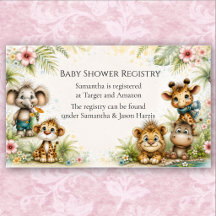 Bedårande Djungel Safari Baby Shower Djur